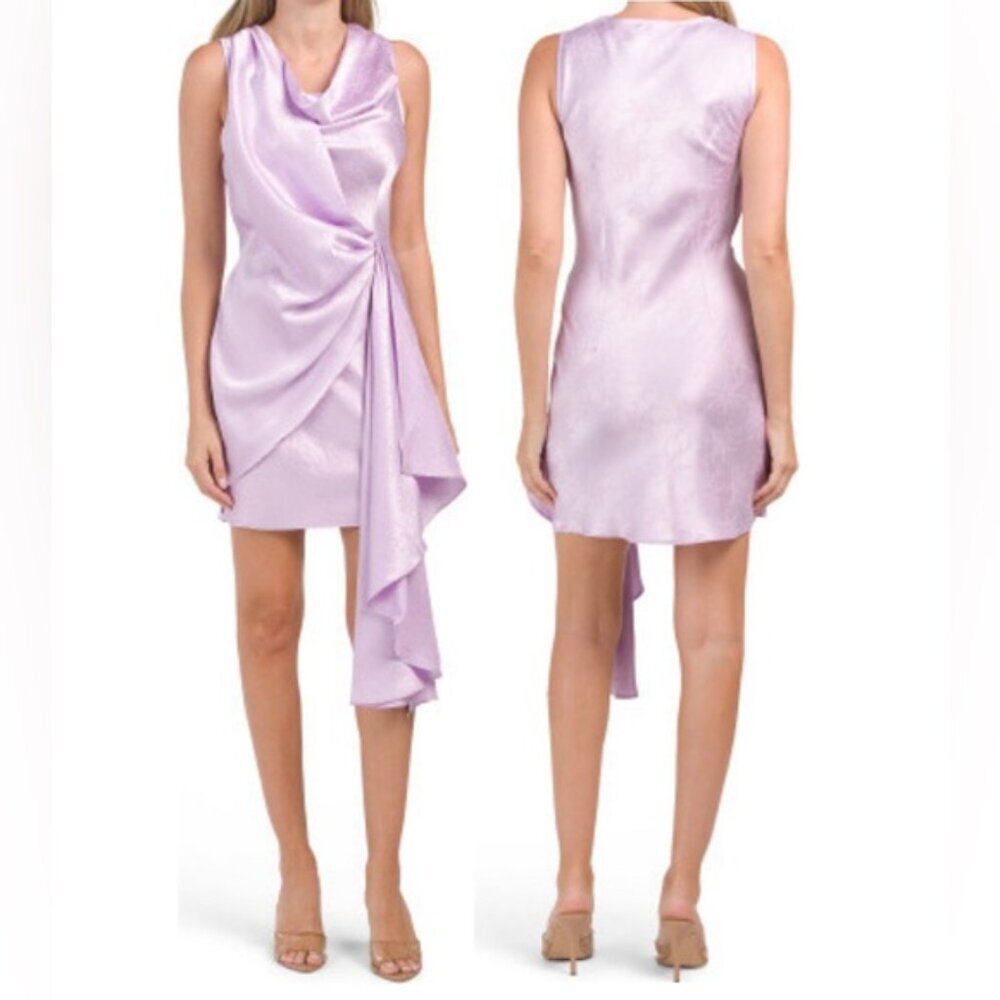 NWT TORN by RONNY KOBO Satin FREYA DRESS‎ ORCHID BLOOM 10-8331SBJ Sz S